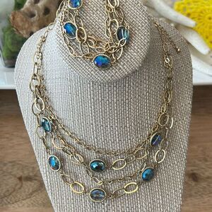 1928 Dainty gold leaf necklace.